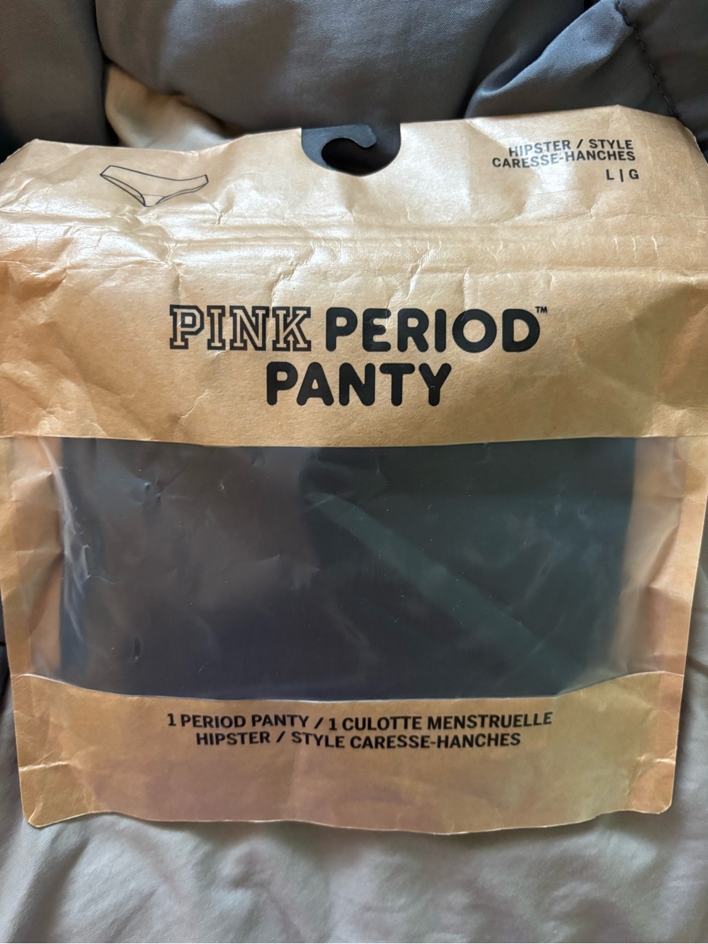 Pink Period Hipster Period Panty - Black